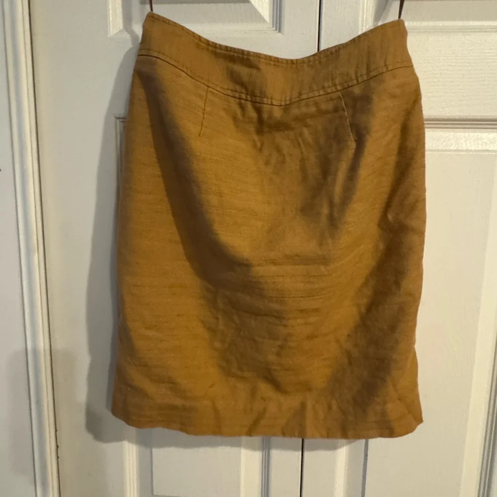 Button-Front Tan Skirt - Picture 4 of 4
